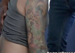 Interracial public toilet breeding with Drew Valentino and Sean Xavier