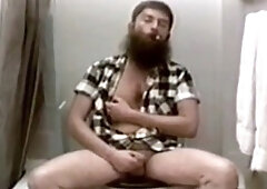 Hairy stud's big Cock Solo