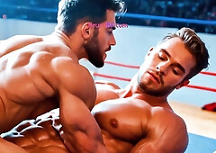 Grappling booty gets demolished ringside with deep rectal & muscle fuckin'