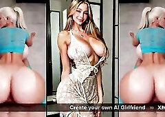 Generated AI TOP Compilation Porn Movie scenes - Ai sultry domme consumes wild wish in provocative cg animation with large butt and cumshots