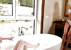 FREE Scene - Lascivious BFFs Anna de Ville And Kitana Lure Have a fun Belt On Three-some Vacation Sex GP3170