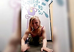 Trans Tomboy Disrobe Teases And Gets Down On All Four