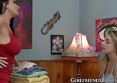 Twat licking STEPMOM Romi Rain makes Kate Kennedy go lesbian