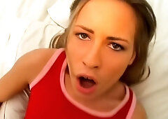 Tit fucked busty brunette blowjob babe sexy pov action