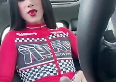 Kim hot red outfit accidental cum