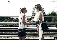 Marvelous older lady takes home younger model and shows her exactly how to please her.