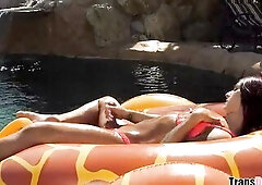 Chunky wang filled Khloe Kay's tgirl anus