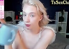 thin tramp trans from estonia teases on cam