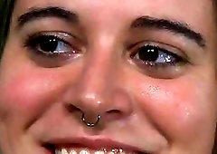 Cute girl is ready to receive hard pain BDSM porn