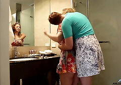 Madison Missina In Tall Milf Fucks Pretty Hot Blondie With Fake Boobs