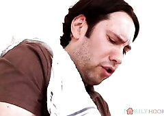 Instead of getting a massage, Heather Vahn is having steamy sex with her attractive masseur