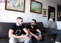 Straight friends watching porn