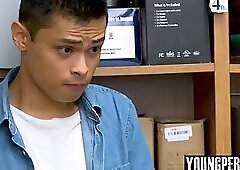 Asian boy hardcore fucked by LP Officer first time anal