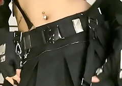 Busty brunette solo masturbation