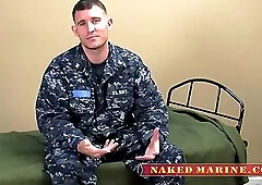 Horny Soldier Solo Wanking