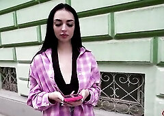 GERMAN SCOUT - Multiple Climax for slender Teen Adelina Jameson by Pick Up Casting Bang