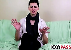 Aroused teenager 18+ Alex Ria Stuffs A Titanic Toy Up His Tight Bum