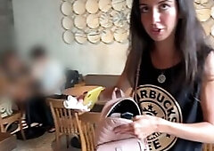 I Love Semen ! Cum on My Face at Starbucks So I Can Have a fun My Morning Coffee!