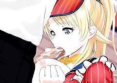 astounding boobjob at work