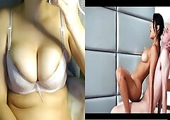 Real futanari, porn react, doll fucking