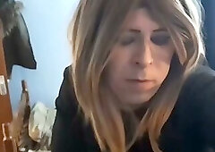 Sissy cd slut took a cumshot in her pussy