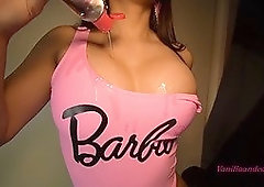 Big Tits Latina Bimbo Barbie Oils and Strips For You