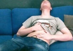 Fumbled, belly cum, getting off