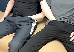 Gay Cums Hard From Masturbating With His Straight Friend