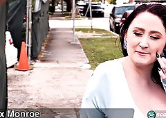 Nyx Monroe: Busty Houseguest Babe Gives Handjob