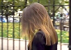 A day turns into holiday when he picks up and seduces bombshell for a rimjob