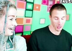 ALTERNATIVE TEEN Audition on Casting Daybed with Monster Wang – ATM, Deepthroat & Facial