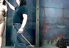 Curvy slave with big tits humiliated by master BDSM movie