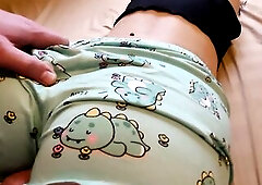 Cute Stepsis lets Me Cum on Her Pajama