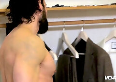 Steamy Suited Boy Jacking off