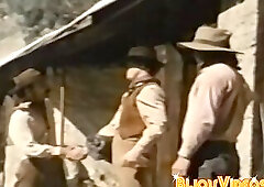 Gay cowboys having an orgy with lots of cocksucking fun