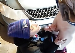 Heather Kane Sucks Cum Without a Penis to Fix Her Flat Tire