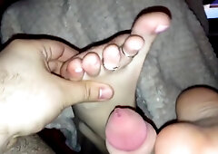 Footjob And Jerking An Uncut Tip