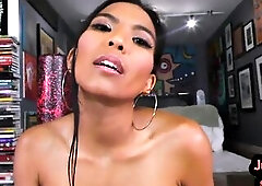 Oriental yoga POV mediumboobs sweetheart sucks and rides knob