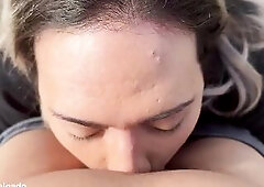 Natalia Delgado gets off to bang in the centre of the street in broad daylight.