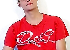 Horny British teen stroking and moaning