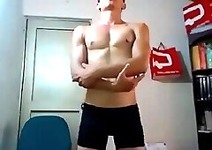 Sexy boy plays with his hot ass