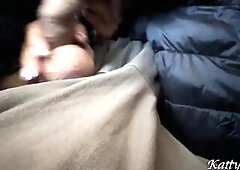 Risky extraordinary public airplane oral sex