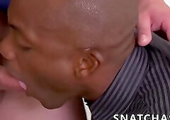 Hot interracial steamy sex between two big dick hunks