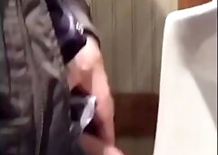 Thick penis caught on film at urinal