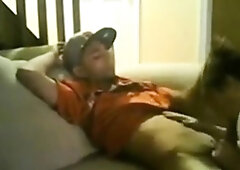 Daddy Gives Twink Thug His First BJ