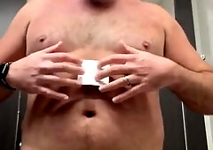 Bare Inspection in Office Douche SPH Slave