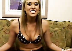 This babe gets rigorous anal treatment from a trashy golden-haired