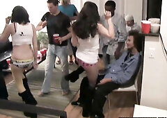 University party turns into interracial fuck fest