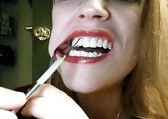 Throat Voyage & Self Dentistry - teeth scraping, tools, uvula investigation