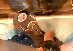Busty blonde MILF in latex loves hot BDSM fuck